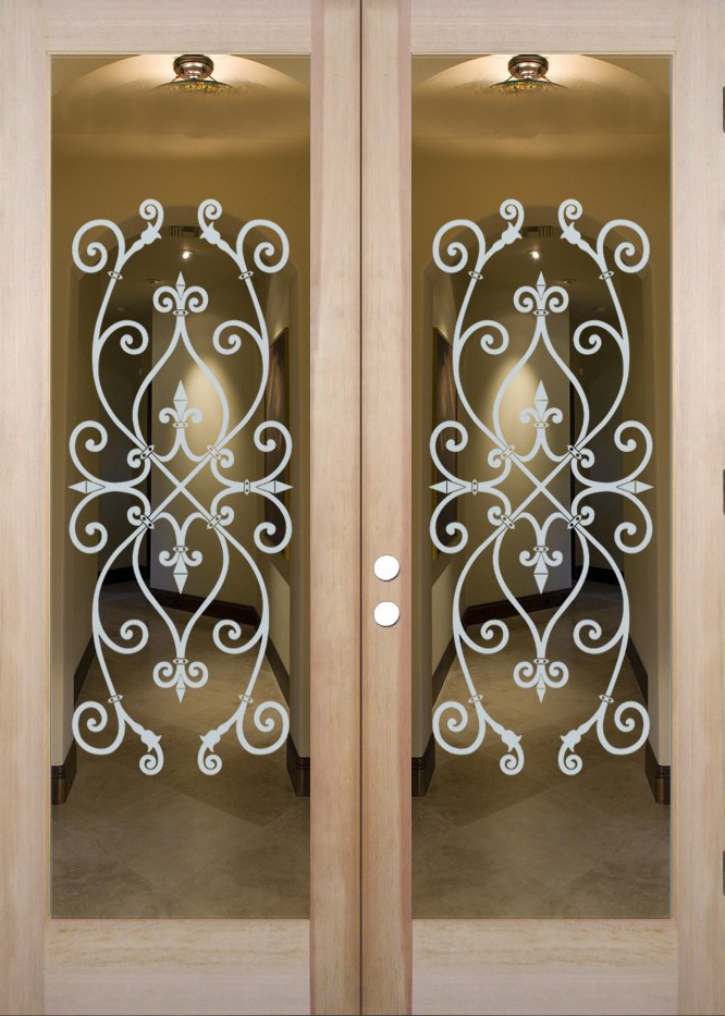 Vetro Porta Sabbiato 7022