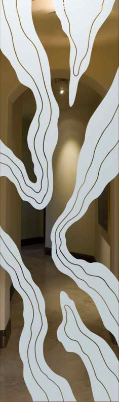 Vetro Porta Sabbiato 7023