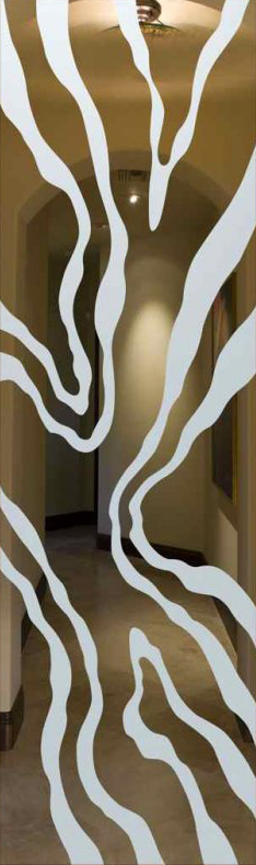 Vetro Porta Sabbiato 7024