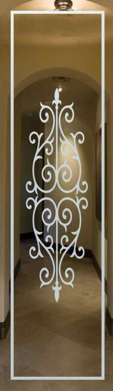 Vetro Porta Sabbiato 7153