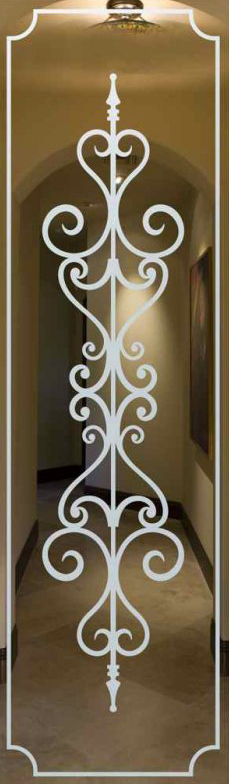 Vetro Porta Sabbiato 7154