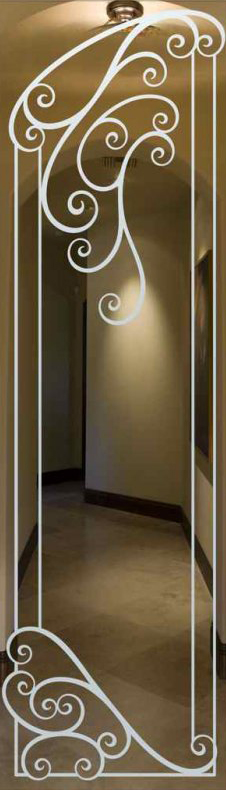 Vetro Porta Sabbiato 7156