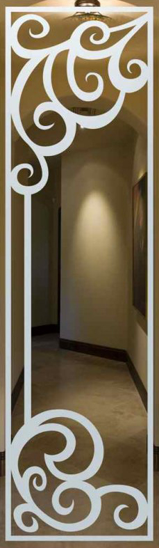 Vetro Porta Sabbiato 7158